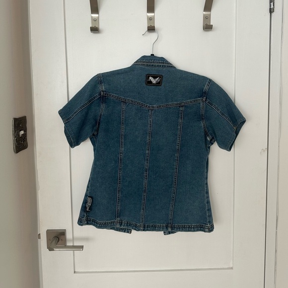 EKARRT VINTAGE DENIM BUTTON DOWN TSHIRT - Picture 3 of 3